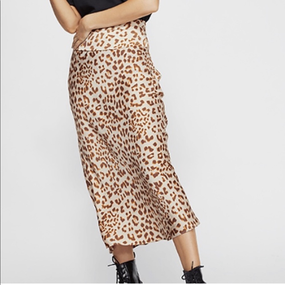 Free People Maxi Skirt, Cheetah Print, size 0